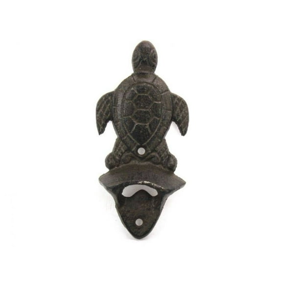 Hampton Nautical Wall Mounted Turtle 6"-Vintage Cast Iron Sea Life Decor Bottle Opener