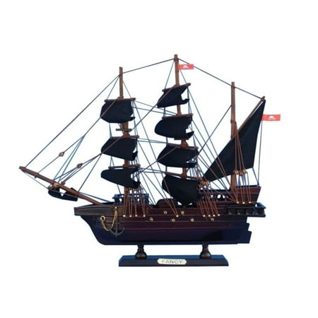 Hampton Nautical Wooden Henry Avery's The Fancy Model Pirate Ship, 14"