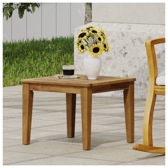 Hampton Outdoor Wood Side Table, 20 "W x 20 "D x 15.75 "H,