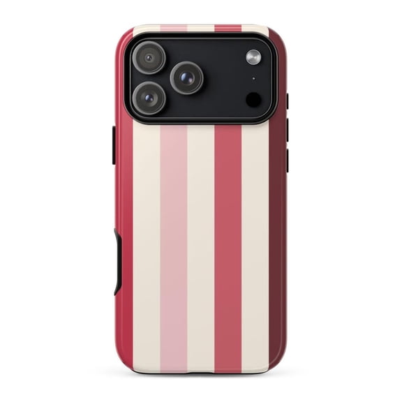 Hampton Pink Preppy Stripe Case for iPhone 11 12 13 14 15 16 17 Pro Max Plus
