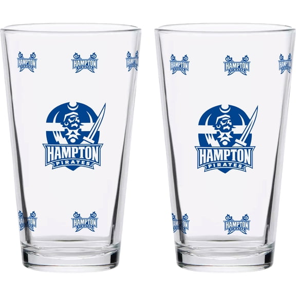 Hampton Pirates Two-Pack Knockout 16oz. Pint Glass Set