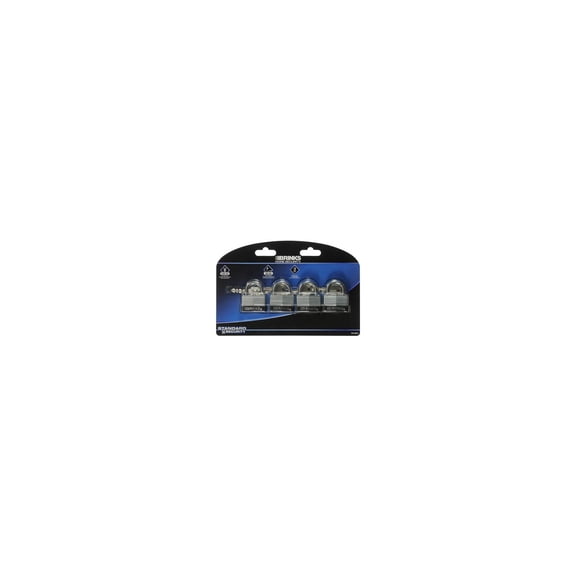 Brinks Home Security 172-40411 4-Pack 1-1/2 Inch Laminated Steel Warded Padlock - Quantity 1