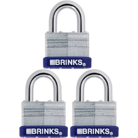 Hampton Prod Intl 172-50391 3-Pack 2-Inch Laminated Steel Pin Padlock