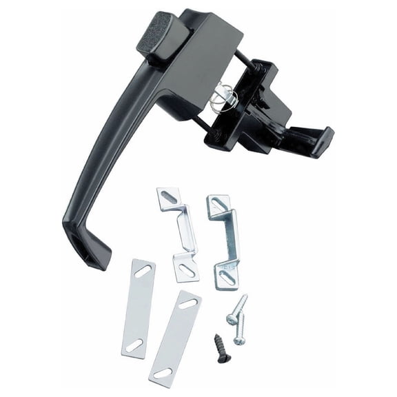 Wright Products Tie Down Push Button Door Latch for Screen and Storm Doors, Black