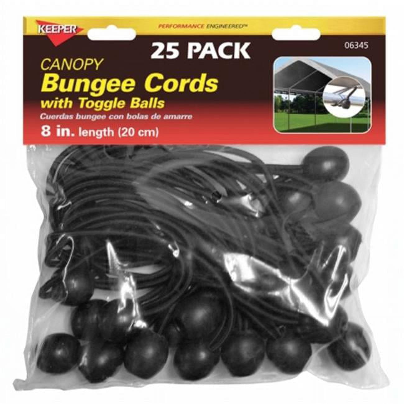 Hampton Products Keeper  8 in. Canopy Bungee Cords With Toggle Balls