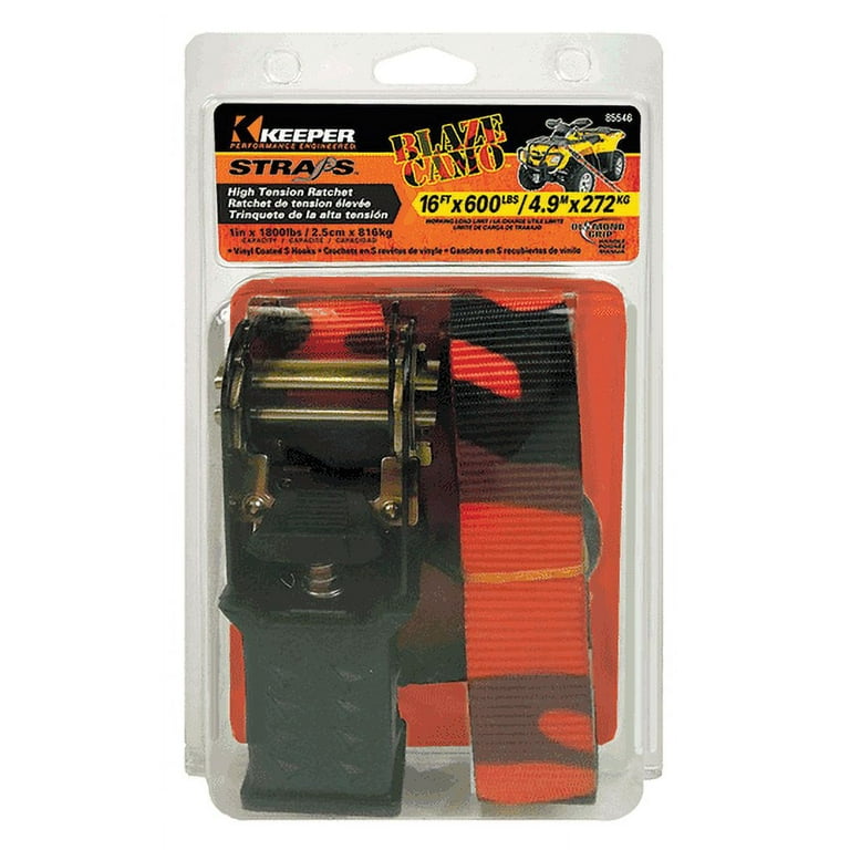 1 in. x 16 ft. Blaze Camo Ratchet Tie-Down 1 in. x 16 ft. Blaze Camo Ratchet Tie-Down