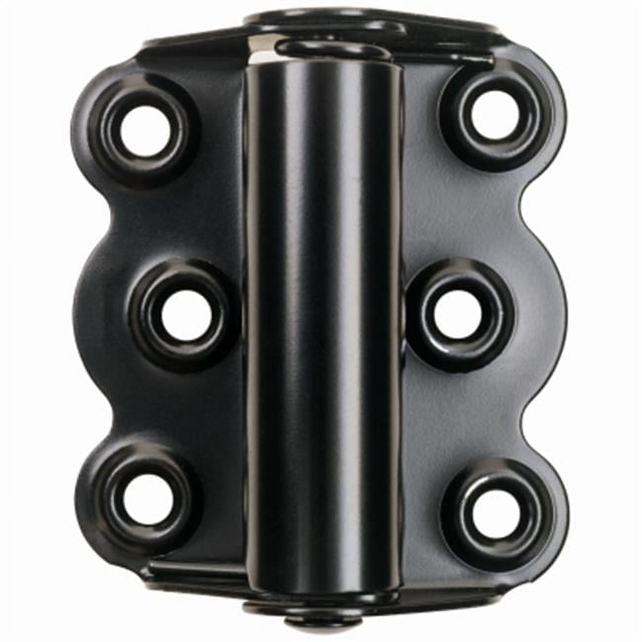 Black Steel Adjustable Self-Closing Storm Door Hinges, Set of 2