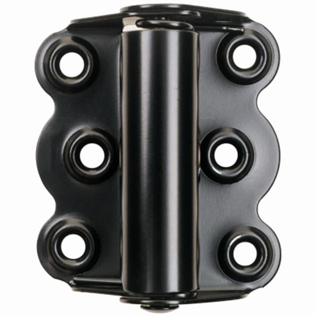 Black Steel Adjustable Self-Closing Storm Door Hinges, Set of 2