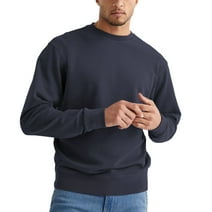Hampton Ridge Mens Sweatshirt Long Sleeve Soft Cotton Fleece Mens Sweater Oversized Pullover Crewneck Sweatshirts for Men - Navy, 3X Large