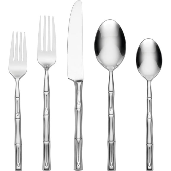 Hampton Signature Bamboo 20 Piece Flatware Set, Service for 4