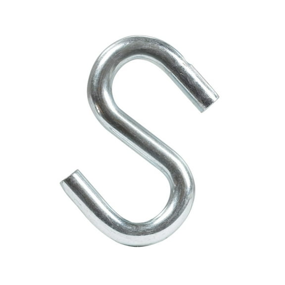 Hampton Small Zinc-Plated Silver Steel 2 in. L S-Hook 150 lb 1 pk