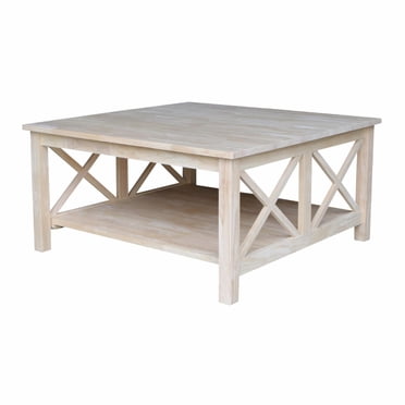 Warm Shaker SOLID WOOD 36 inch Wide Square Transitional Coffee Table in ...