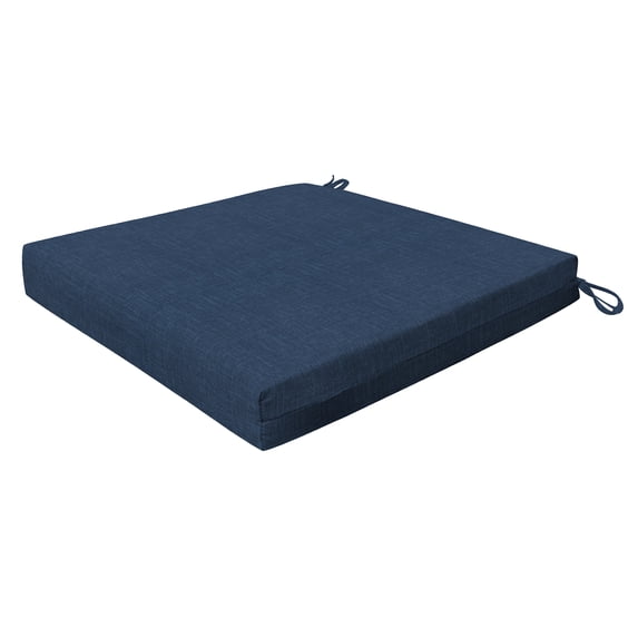 Hampton Texture Navy Essentials Square Seat Cushion (2-Pack)