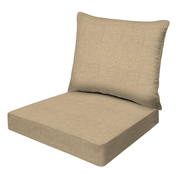Hampton Texture Neutral Essentials Pillow Back Chair Cushion