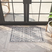 Hampton Traditional 2' x 3' Cream and Beige Polypropylene Indoor Area Rug