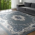 thumbnail image 1 of Hampton Traditional 5' x 7' Gray and Cream Polypropylene Indoor Area Rug, 1 of 8
