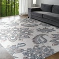 thumbnail image 1 of Hampton Transitional 5' x 7' Cream and Gray Polypropylene Indoor Area Rug, 1 of 8