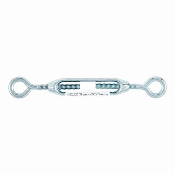 Hampton 02-3426-105 0.21 x 4.5 in. Zinc Plated Steel Turnbuckle - pack of 10