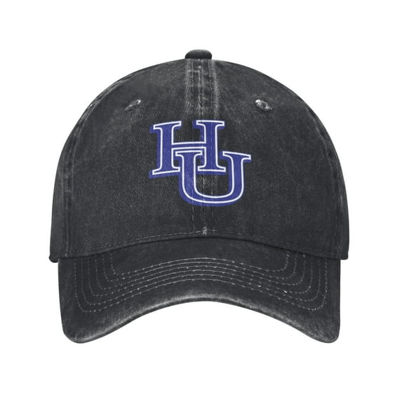 Hampton University Logo Unisex Adult Washed Denim Cotton Sport Outdoor Baseball Cap Adjustable Cowboy Baseball Hat