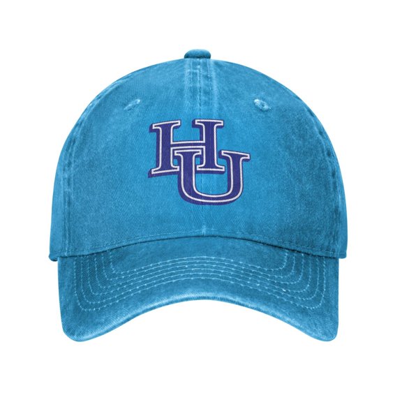Hampton University Logo Cowboy Hat Baseball Hat Trucker Hat For Men Women Retro Denim Hats Baseball Cap Dad Hat