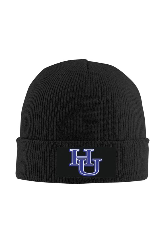 Hampton University Logo Men Women Knitted Hat Adult Knit Beanie For Fall Winter Knit Hat Cap