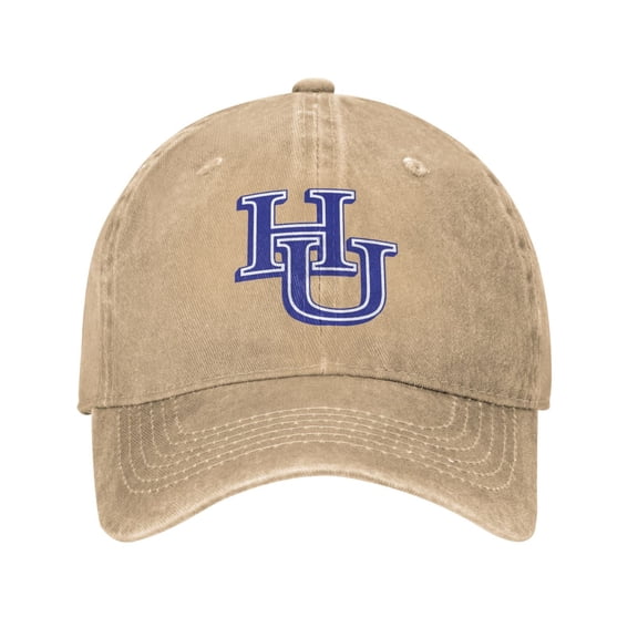 Hampton University Logo Unisex Adult Washed Denim Cotton Sport Outdoor Baseball Cap Adjustable Cowboy Baseball Hat