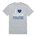thumbnail image 1 of Hampton University Pirates I Love T-Shirt, Heather Grey - Extra Large, 1 of 1