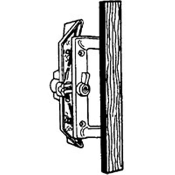 Wright Products Sliding Patio Door Latch Set Modern - Surface Mounted - Aluminum Grey