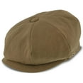 thumbnail image 1 of Hampton - Walrus Hats Sand Linen 8 Panel Newsboy Cap, 1 of 5
