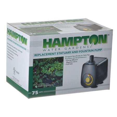 Hampton Water Gardens Replacement Statuary & Fountain Pump 75 GPH with 6' Power Cord