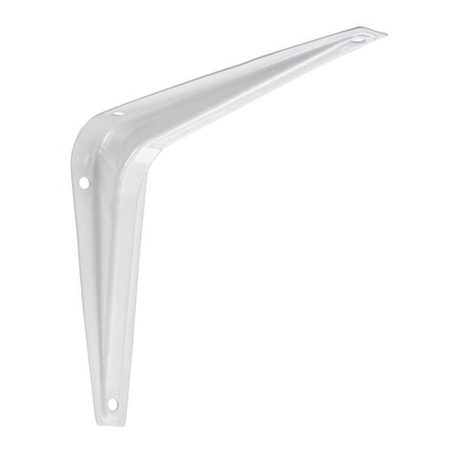 Hampton 5042587 6 in. & 100 lbs 18 Gauge White Steel Shelf Bracket - Pack of 10