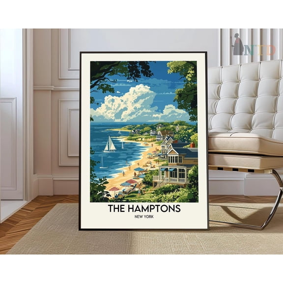 Hamptons New York Coast Poster Unframed Paper Print