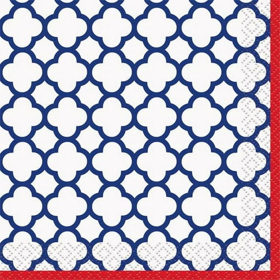 Hamptons Quatrefoil Small Napkins (16ct)