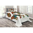 thumbnail image 1 of Hamsa Coverlet Set Twin Size, African Savannah Animals Paisley and Hamsa Hand Pattern with Orient Ornate Malaysian, Quilted 3 Piece Decor Bedspread Set with Pillow Sham, Multicolor, by Ambesonne, 1 of 2