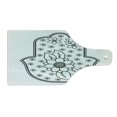 thumbnail image 1 of Hamsa Cutting Board, Lotus Blossoms Kabbalah Theme Floral Style Colorful Illustration, Decorative Tempered Glass Cutting and Serving Board, Wine Bottle Shape, White Black, by Ambesonne, 1 of 1