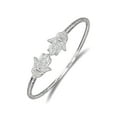 thumbnail image 1 of Hamsa Ends Solid .925 Sterling Silver Bangle, 1 piece, 1 of 1