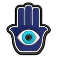 thumbnail image 1 of Hamsa Evil Eye Hand Ward Protection Symbol Charm Khamsa Hamesh Applique Multi-Color Embroidered Hook & Loop Patch - 3 Inch Medium, 1 of 5