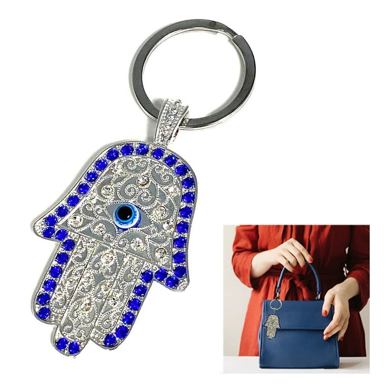 Fatima Hamsa Hand Keyring Hamsa Hand Fatima Evil Eye Silver