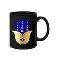 thumbnail image 1 of Hamsa Hand Gold Blue Mug Mug - Image by Shutterstock,, 1 of 4