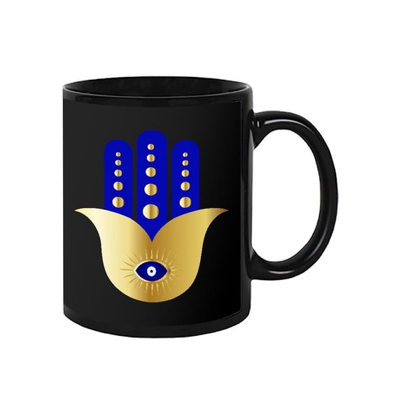 Hamsa Hand Gold Blue Mug Mug - Image by Shutterstock,
