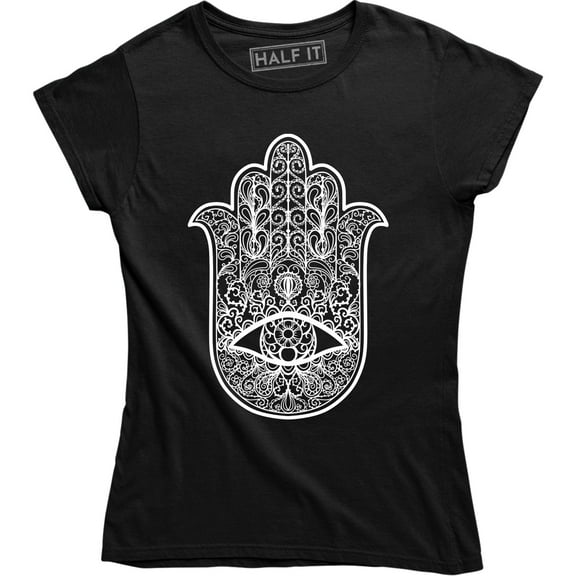 Hamsa Hand Iron-On Patch Embroidered Khamsah Eye Palm Hand of Fatima Emblem Tee Shirt