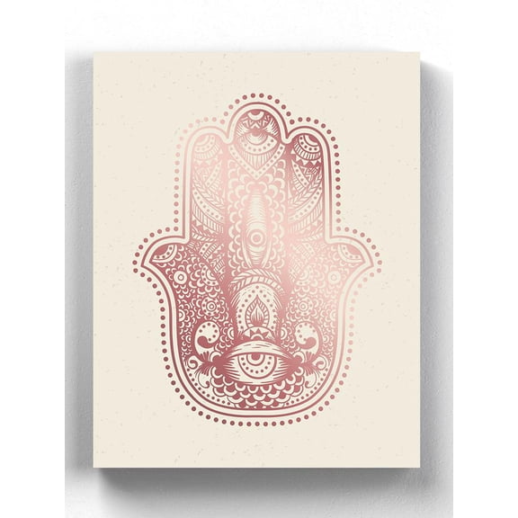 Hamsa Hand Mandala Wrapped Canvas  -Smartprints Designs,