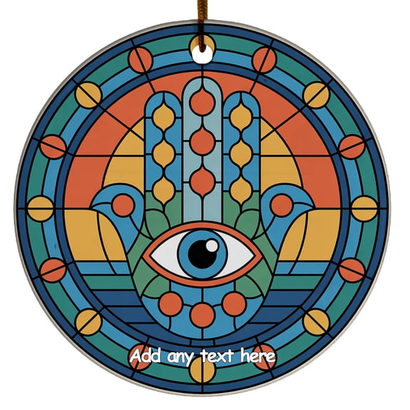 Hamsa Hand Ornament Custom Text Ornament to Hang on Christmas Tree, Gift for Family, Friends, Man & Woman, Christmas 2025