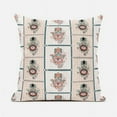 thumbnail image 1 of Hamsa Hand Paisley Duo Throw Pillow with Removable Cover in White Black 16x16, 1 of 4
