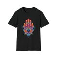 thumbnail image 1 of Hamsa Hand Unisex Softstyle T-Shirt Seeing Eye Hippie Boho Inspired, 1 of 3