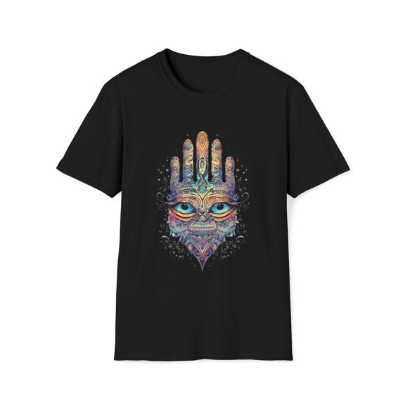 Hamsa Hand Unisex Softstyle T-Shirt Seeing Eye Hippie Boho Inspired