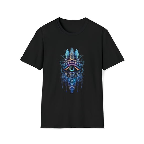 Hamsa Hand Unisex Softstyle T-Shirt Seeing Eye Hippie Boho Inspired