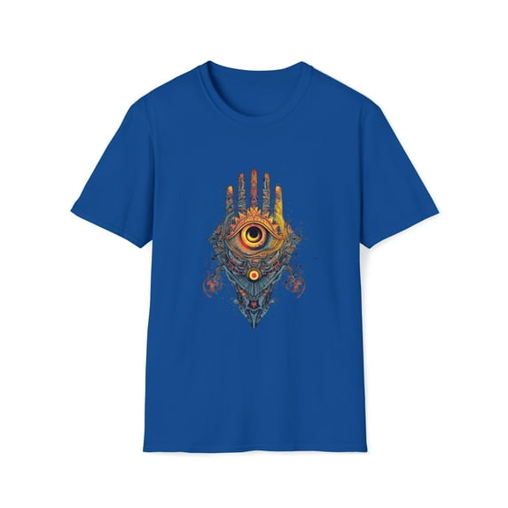 Hamsa Hand Unisex Softstyle T-Shirt Seeing Eye Hippie Boho Inspired