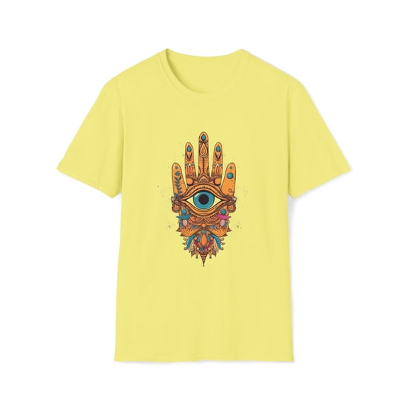 Hamsa Hand Unisex Softstyle T-Shirt Seeing Eye Hippie Boho Inspired