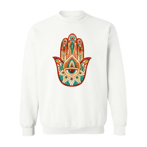 Hamsa Hand Watercolor. Sweatshirt Men -Image by Shutterstock, Male x-Large